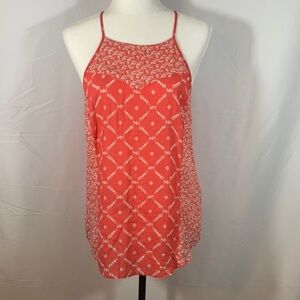 Lucky Brand Coral Halter Design Tank Top
